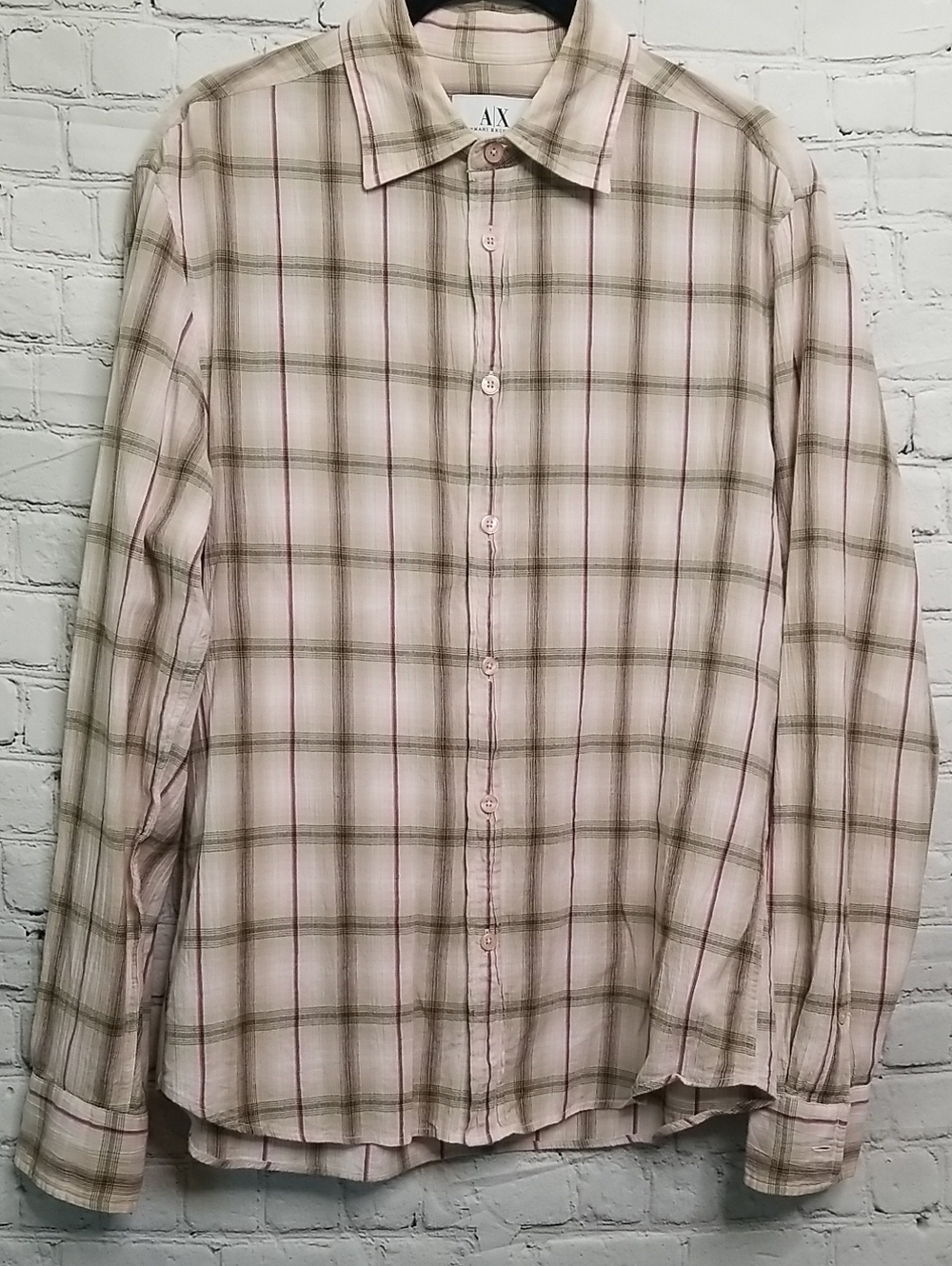 Armani Exchange Mens shirt size Small 100% cotton EUC